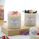 Preserved flower Scented Candle Soy Wax Dried Flowers Romantic  Candles Fragrance Ornament
