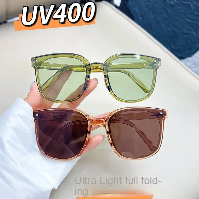 Luxury Fashion Folding Sunglasses  Men Brand Designer Vintage Cat's Eye Sun Glasses Male