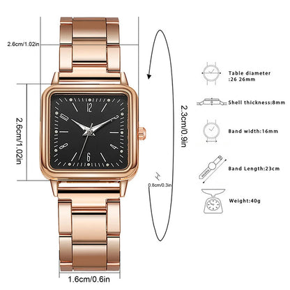 Business Quartz Watch Women Rose Gold Simple Fashion Casual Brand Wristwatch