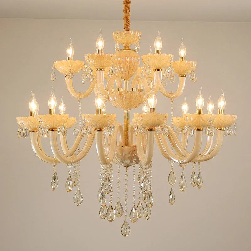 European Crystal Pendent Lamp Candle Lamp Luxury Art Living Room Restaurant Bedroom