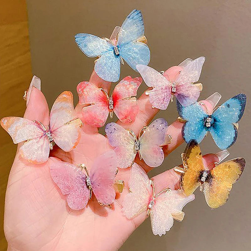 1PC Random Colorful Butterfly Hairpins