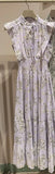 Kuzuwata Fresh Mid-length Print High Waist Robe New Gentle Literary Lace Up Pleated Slim Exquisite Mujer Japan New Elegant Dress