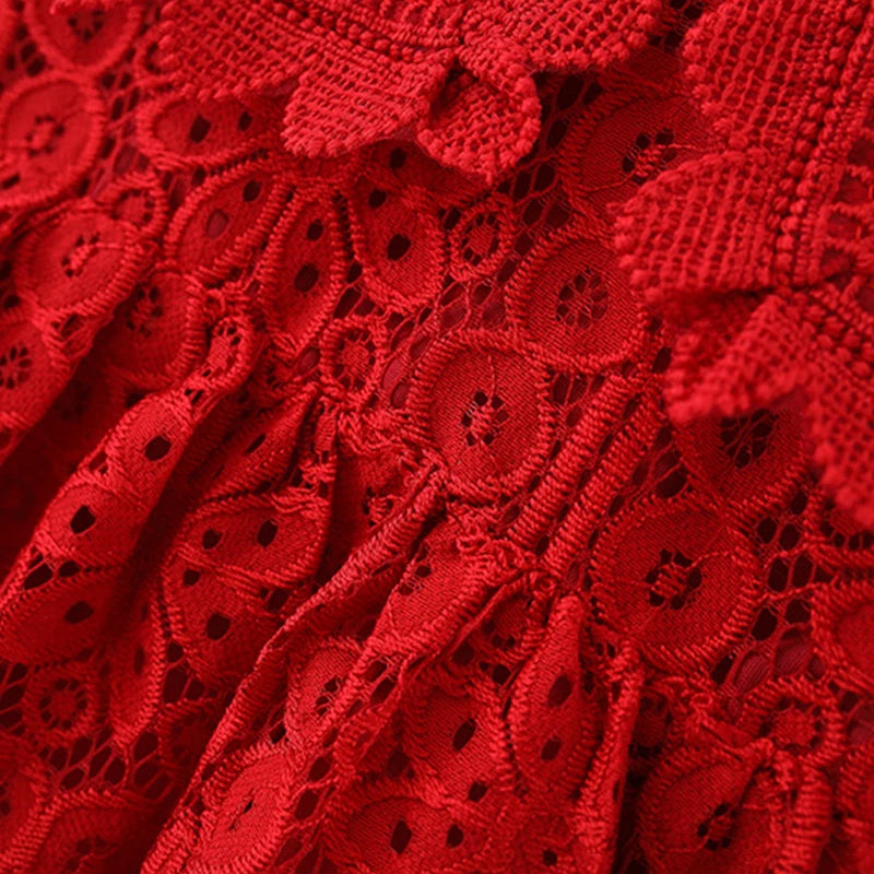 Girl Clothes Korean Fashion Doll Collar Long Sleeve Lace Baby 1st Birthday Dresses Princess