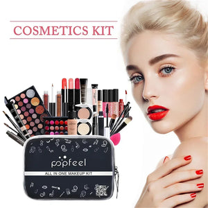 Makeup Set Box Professional Full Kit Glitter Eyeshadow Powder Blush Foundation