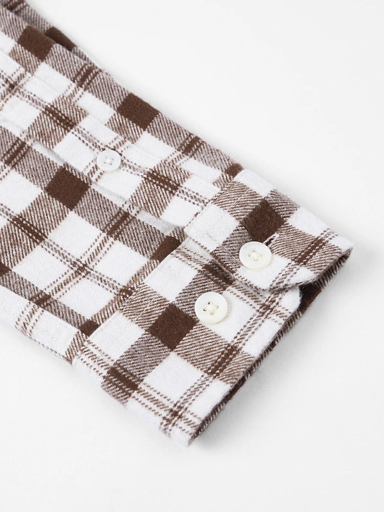 Flannel Fabric Plaid Shirts Men Oversize High Quality