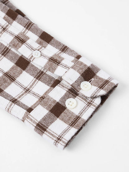 Flannel Fabric Plaid Shirts Men Oversize High Quality