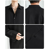 Shirt Men Solid  Long sleeved Shirt For Men Korean Fashion Shirts