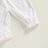 Toddler Girls Floral Print Ruffle Sleeve Romper with Bow Detail and Smocked Waistband for Summer Outfits