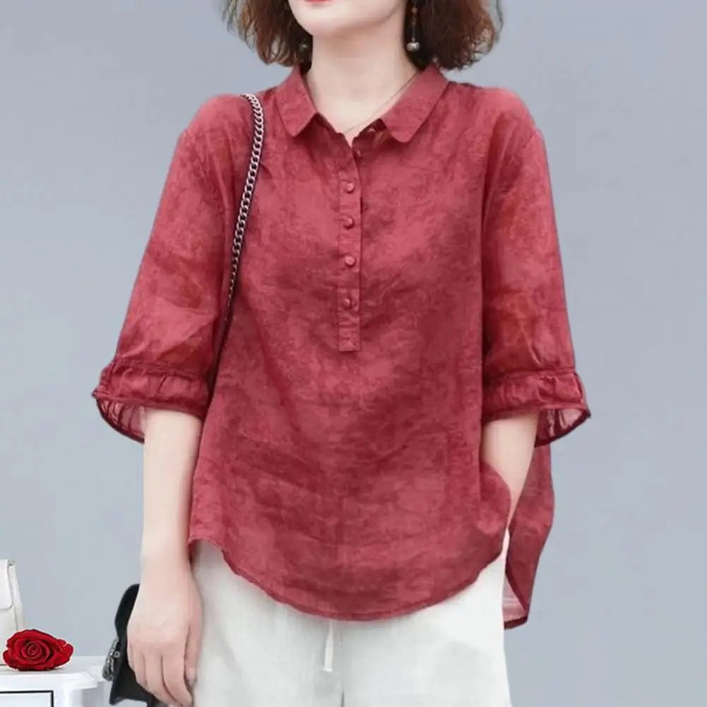 Commuter Style Shirt Stylish Women's Button-up Shirts