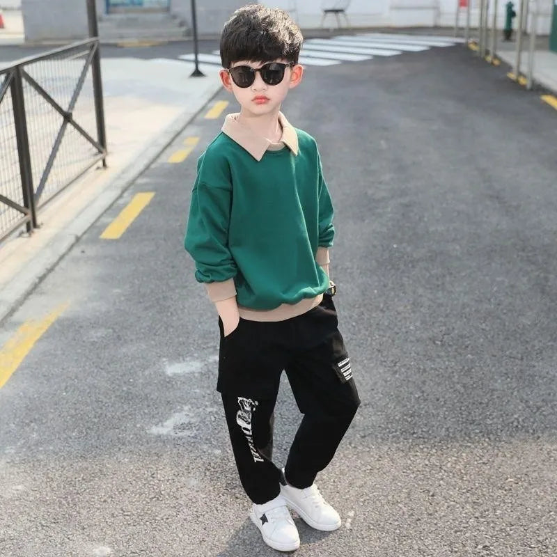 Boys Clothing Sets Spring Autumn Fashion Hoodie + Pants Sports Children’s Clothes Kids