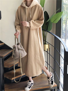 Women Dress Sweater Women Dress Thick Winter Fall Long Sleeve Knitted Dresses