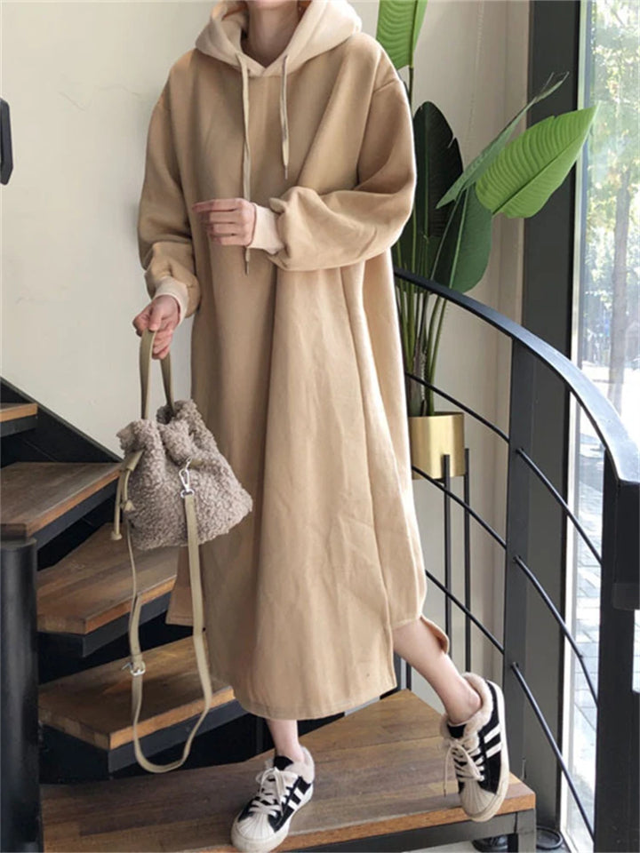 Women Dress Sweater Women Dress Thick Winter Fall Long Sleeve Knitted Dresses