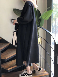Women Dress Sweater Women Dress Thick Winter Fall Long Sleeve Knitted Dresses