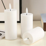 Outdoor flameless Candle Window Lamp & Remote Control Timer,Yellow LED Flickering Electric Pillar Candles