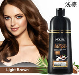 500ml Coconut Dye Shampoo Oil Essence Hair Color Shampoo Instant Hair Dye Shampoo Covering Gray Hair Permanent Moisturizing Hair