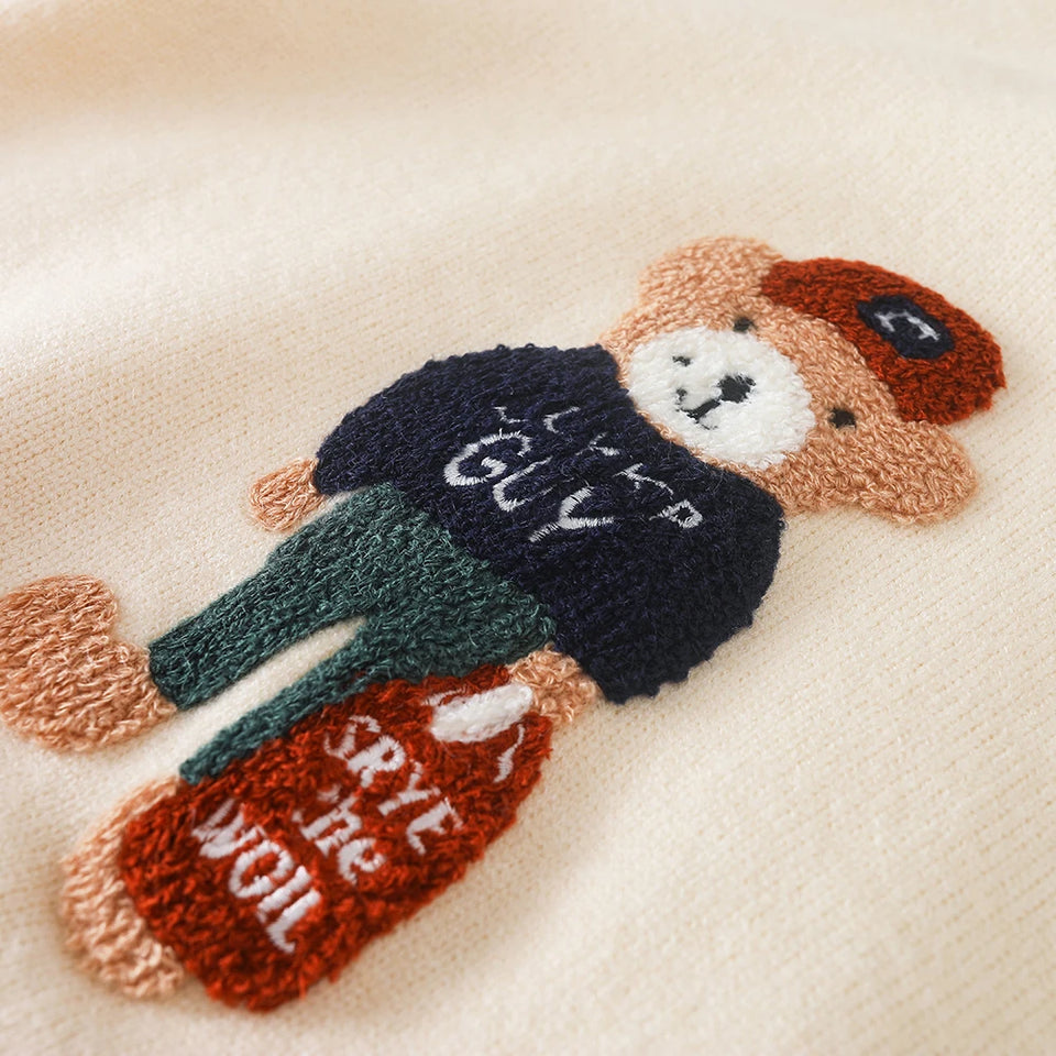 Sweater Autumn Winter Knit Clothing Baby Pullover Kids Cartoon Cute Warm Sweater Clothing