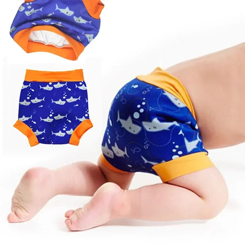 Infant Children Leakproof Swimming Nappies Newborn Baby High Waist Swimming Trunks Baby