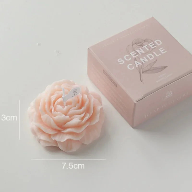 Peony Candle 3D Plant Aromatherapy  Candle Decoration Living Room Bedroom Minimally Decorated Flowers
