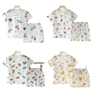 Children Home Clothing Pajamas Baby Underwear Set Thin Section Kids Clothes