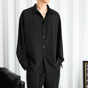 Shirt Men Solid  Long sleeved Shirt For Men Korean Fashion Shirts