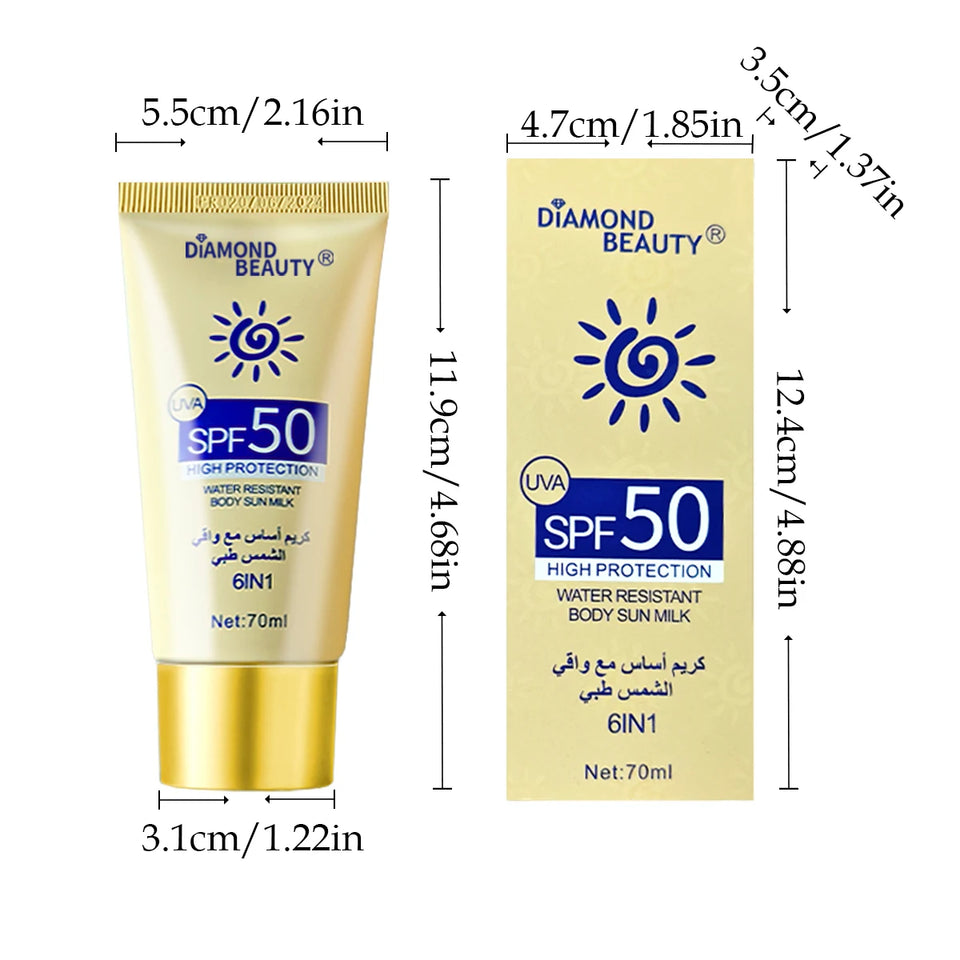 Sunscreen Cream SPF50 Anti Sun Skin Protective Lighting Refresh Oil-control Moisturizer Brighten Facial Bleaching Body Sunblock
