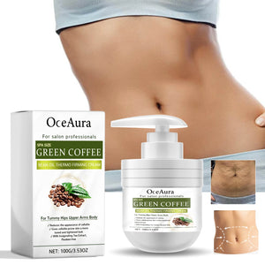 OceAura Green Coffee Bean Firming Body Cream Moisten the Skin Cream Caffeine Body Lotion Moisturizer To Firm Tighten Skin