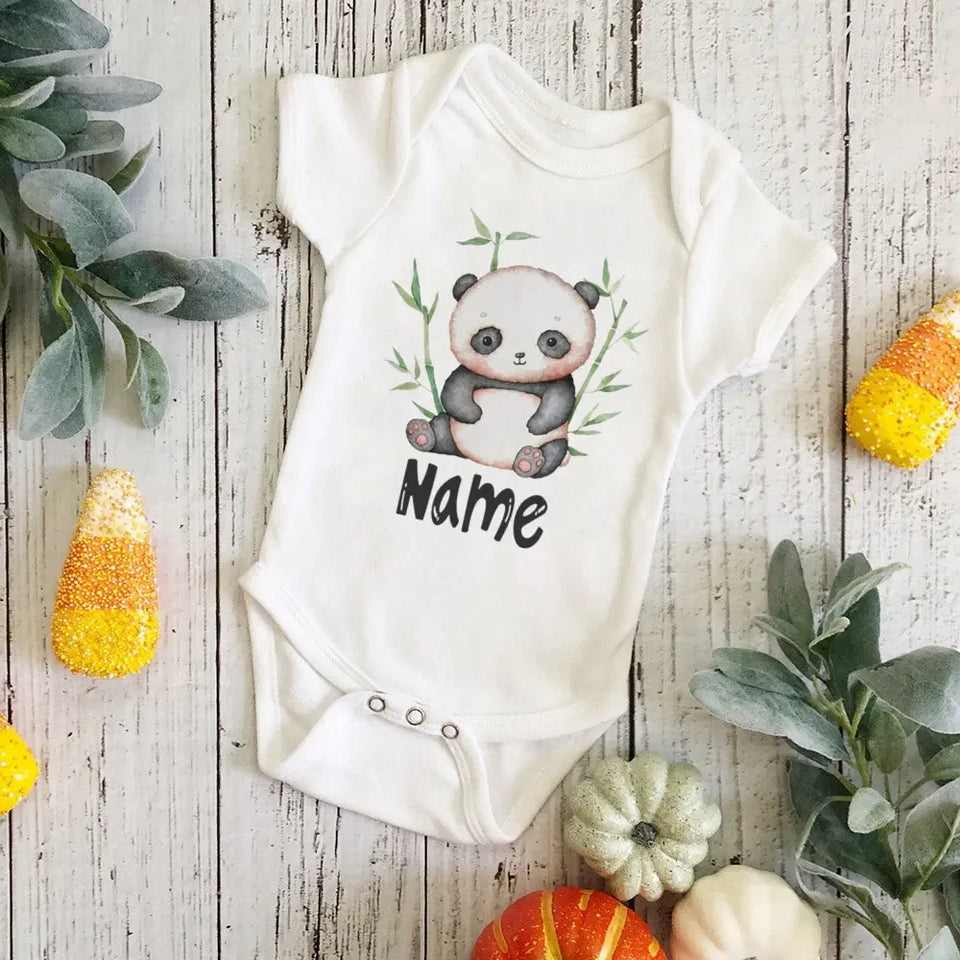 Personalized Monkey with Name Baby Jumpsuit Baby