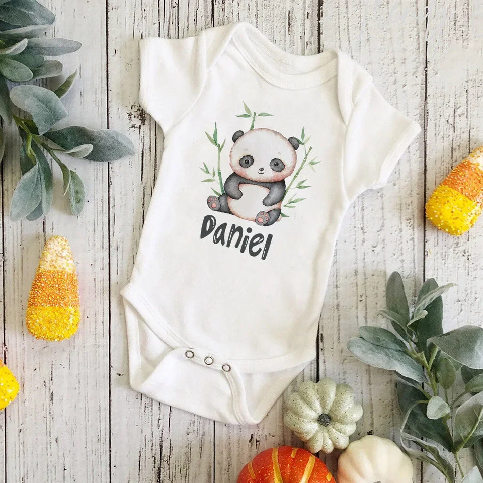 Personalized Monkey with Name Baby Jumpsuit Baby
