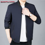 Casual Luxury Solid Color Men's Jacket Spring Autumn Thin V-neck Baseball Jacket for Men Zipper Up Jacket Man Outerwear Tops 3XL