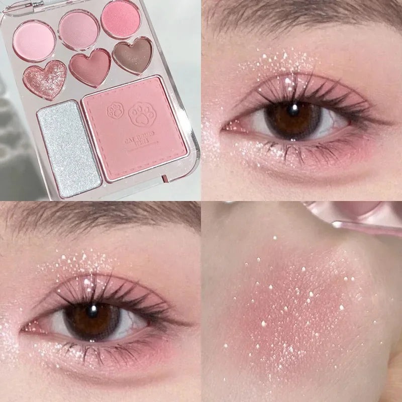 Cat Claw Eyeshadow Palette Blush Highlight Makeup