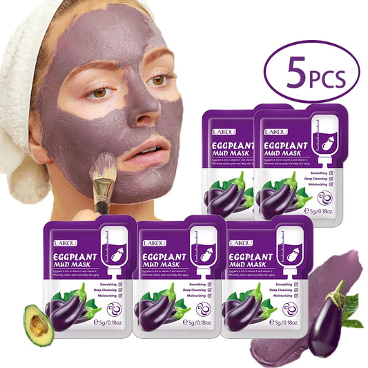 Eggplant Mud Mask Oil Control Moisturizing Anti-Acne  Anti-Wrinkle