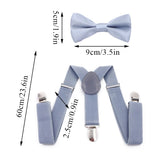 Kids Suspenders Bow Tie Set Boy Girl Retro Adjustable Suspenders Children Baby Braces