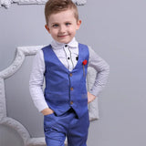 Korean Boy’s Gentlemen Suit Shirt Vest Trousers Three-piece Suit Boy Shirt Pants Suit 100-140cm Boy Children's Boy's Clothing