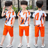 Boys Clothing casual Suit Children Short Sleeve Shirt Shorts Set 4 6 8 12 Years