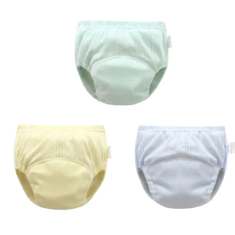 5pcs/Lot Training Pants Summer Baby Shorts Solid Color Washable Underwear Girl Cloth Diapers Reusable Nappies Infant Panties