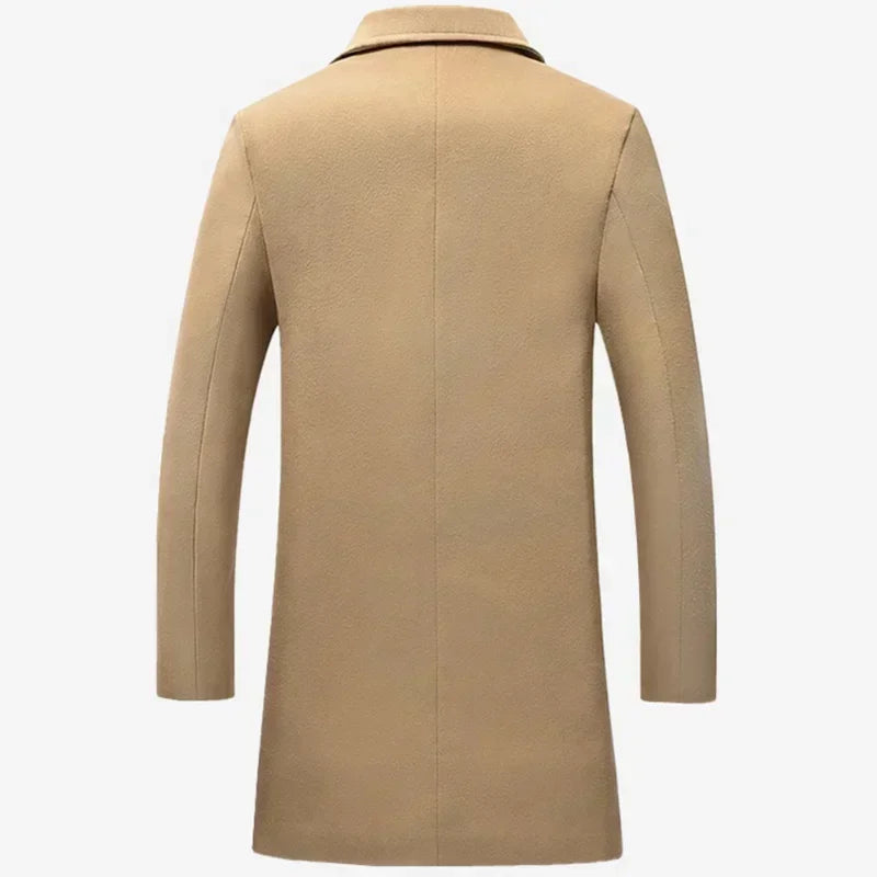 Single Breasted Lapel Long Coat Jacket