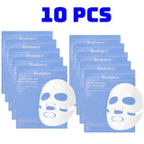 10Pcs Bio-Collagen Face Mask Firming Nourish Brightening Soft Gel Split Mask Shrink Pores Deep Hydrating Night Moisturized Masks