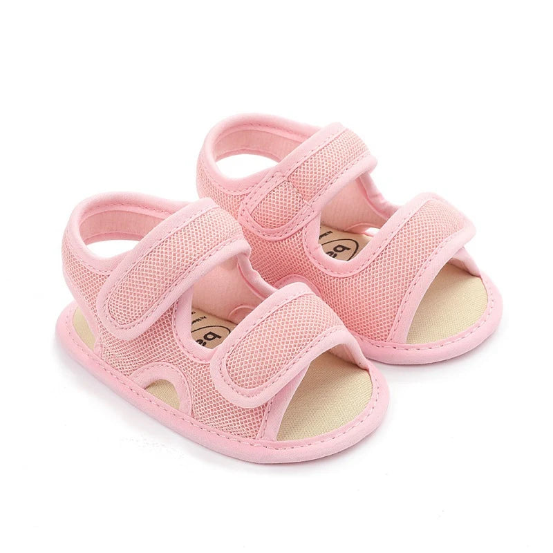 Summer Baby Sandals Boys Girls Soild Color Breathable Anti-Slip Shoes Toddler Soft Soled Walking Shoe First Walkers 0-18 Monthes