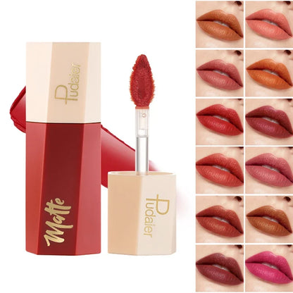 Matte Orange Brown Velvet Lipstick 14 Colors Lip Gloss Lasting Non-marking Red Sexy Waterproof Liquid Lipsticks Makeup Cosmetic