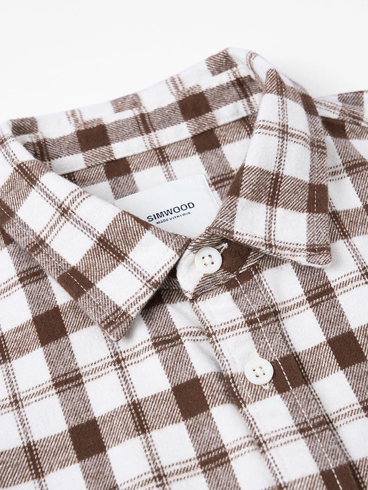 Flannel Fabric Plaid Shirts Men Oversize High Quality