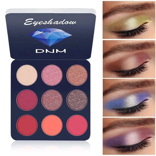 9 Colors Gliltter Eyeshadow Palette Matte Eye Shadow Pallete Shimmer Shine Nude Make Up Palette Set Kit Cosmetic Women