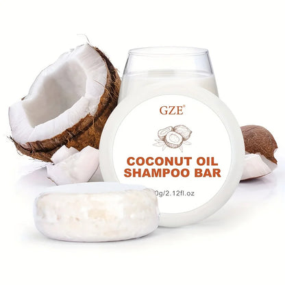 GZE Coconut Oil Shampoo Bar, Moisturizing Bar Shampoo for Dry Hair