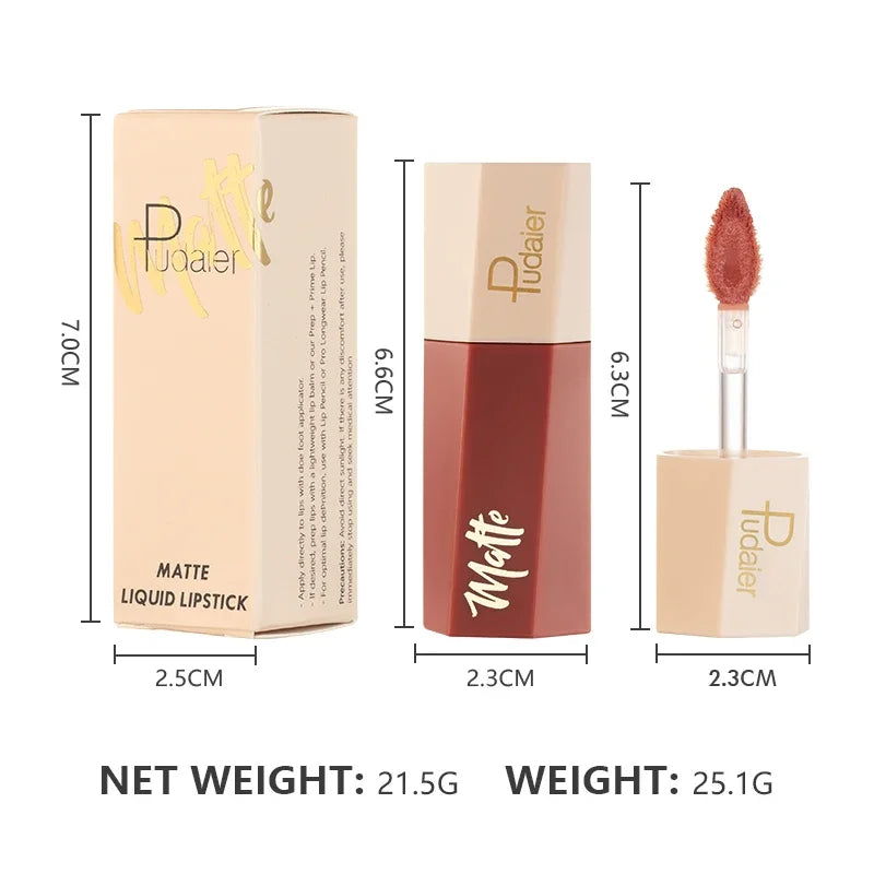 Matte Orange Brown Velvet Lipstick 14 Colors Lip Gloss Lasting Non-marking Red Sexy