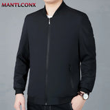 Casual Luxury Solid Color Men's Jacket Spring Autumn Thin V-neck Baseball Jacket for Men Zipper Up Jacket Man Outerwear Tops 3XL