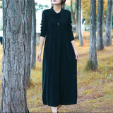 Stylish Versatile Sweater Dress For Women Long Style Over The Knee Knitted Sweater
