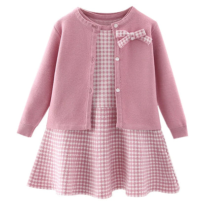 Autumn children's baby sweater knitting long sleeve dress