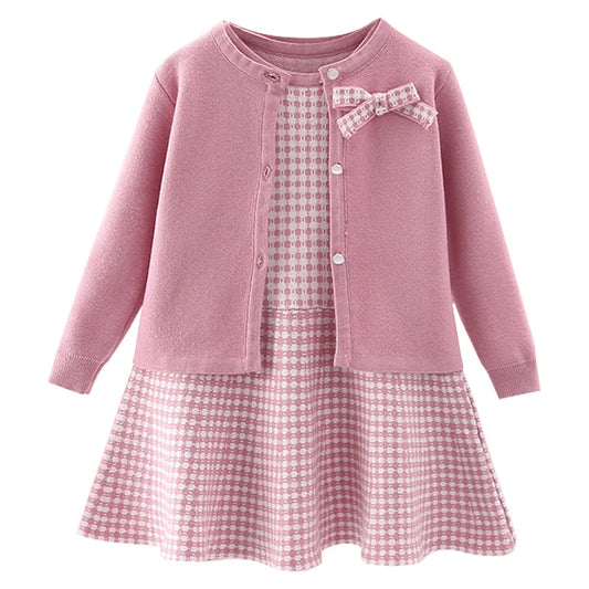 Autumn children's baby sweater knitting long sleeve dress