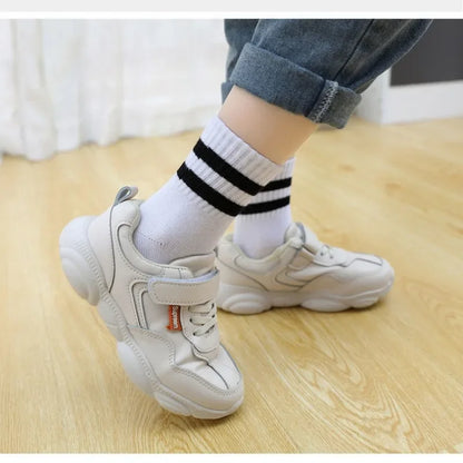 5 Pairs/ Lot Pure Colour Soft Breathable Cotton Kids School Socks