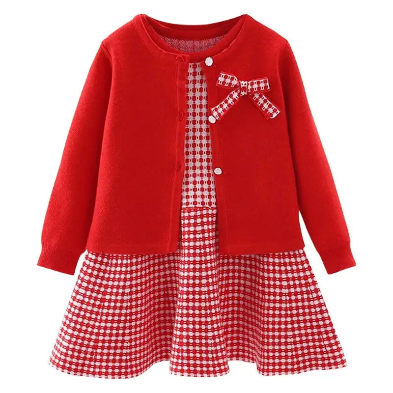 Autumn children's baby sweater knitting long sleeve dress