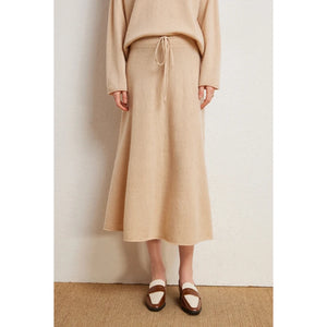 Autumn Winter 100% Cashmere Sweater Luxury Women's  Pullover Skirt Two Pieces Set